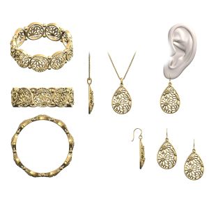 Floral Filigree Metal Group