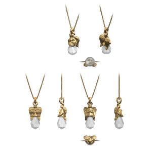 Angel Faceted Crystal Charm Necklace