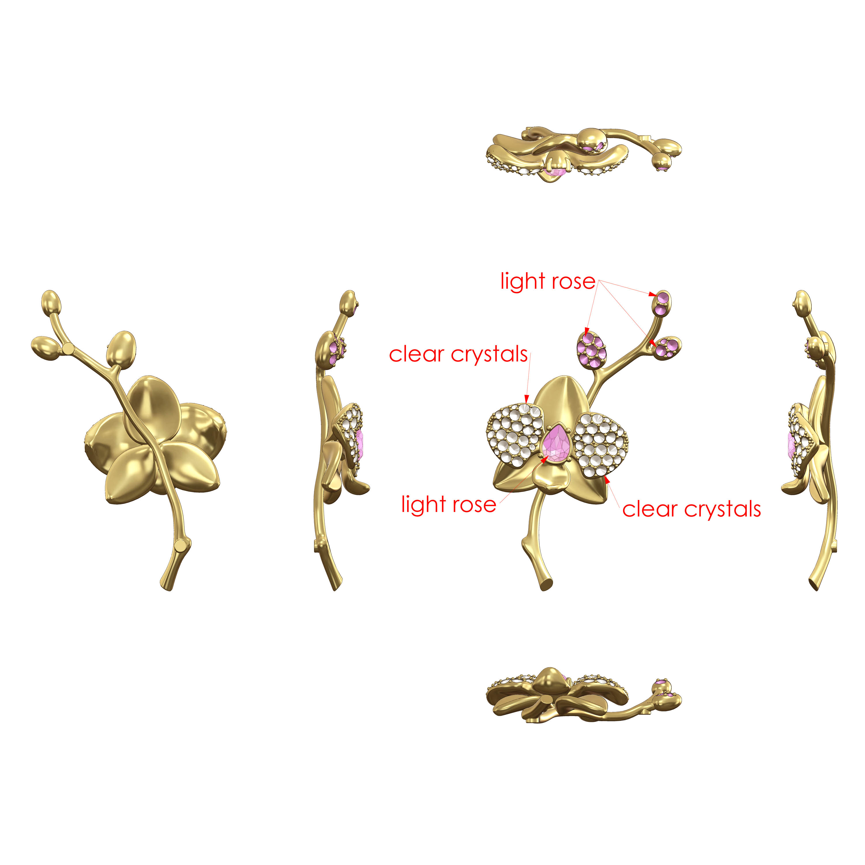Orchid Brooch