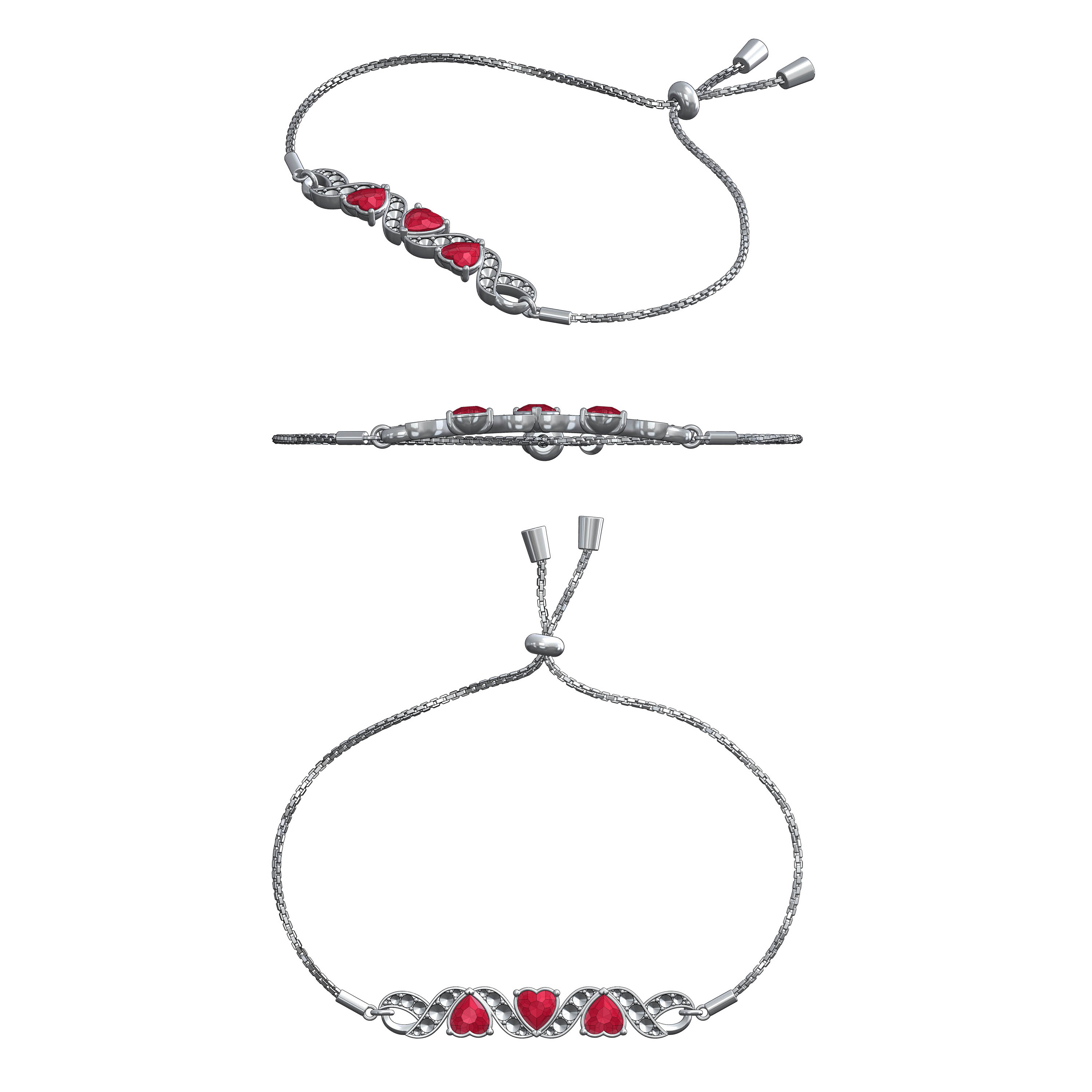 Valentine's Pull Cord Bracelet