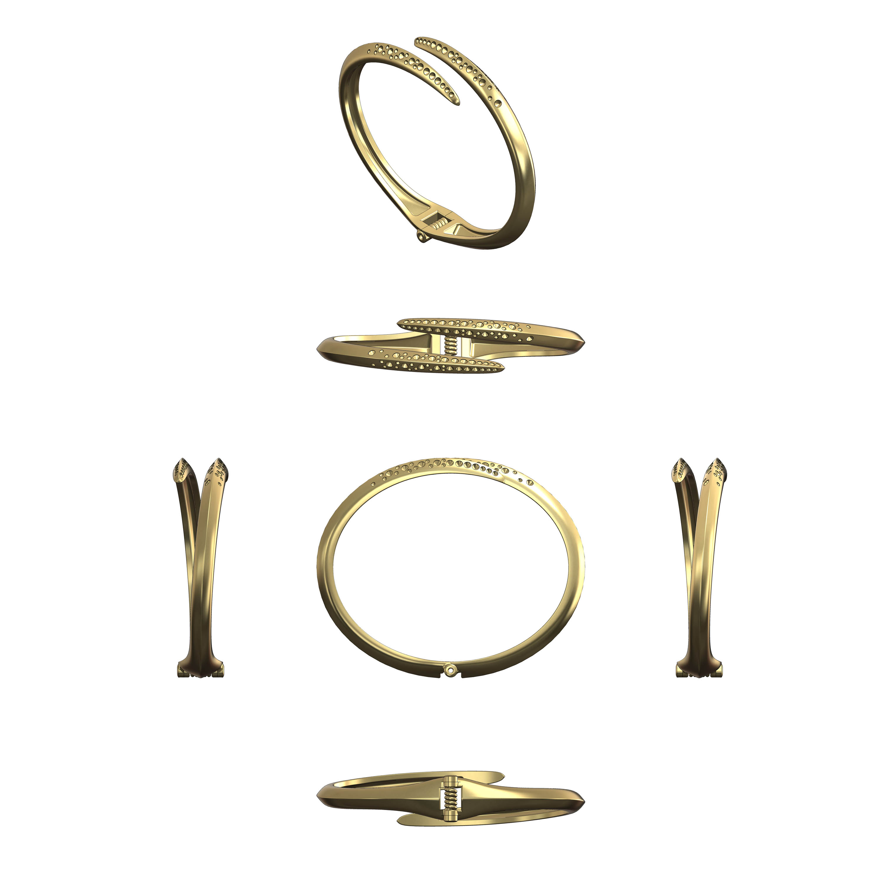Bypass Spring Cuff Bracelet