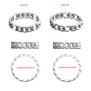Faux Curb Chain Stretch Bracelet
